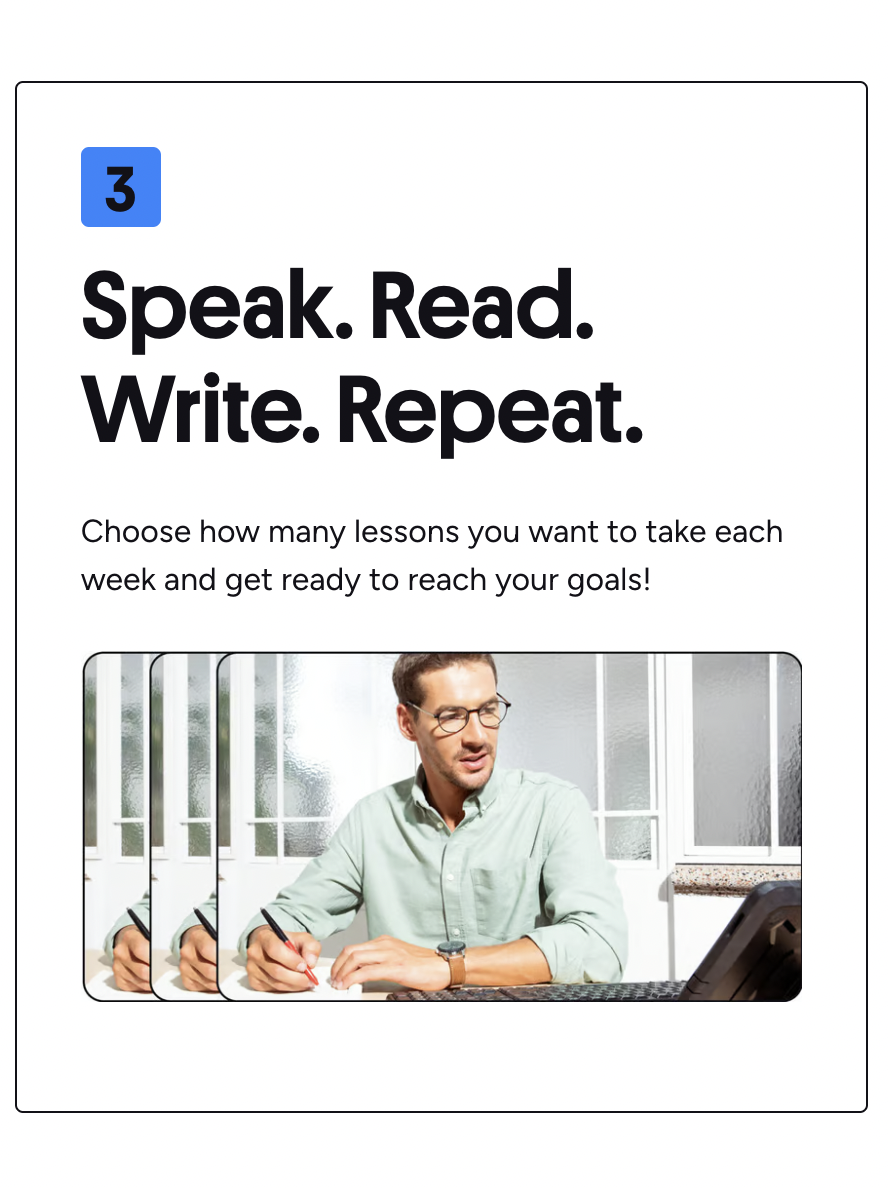 Speak. Read. Write. Repeat.